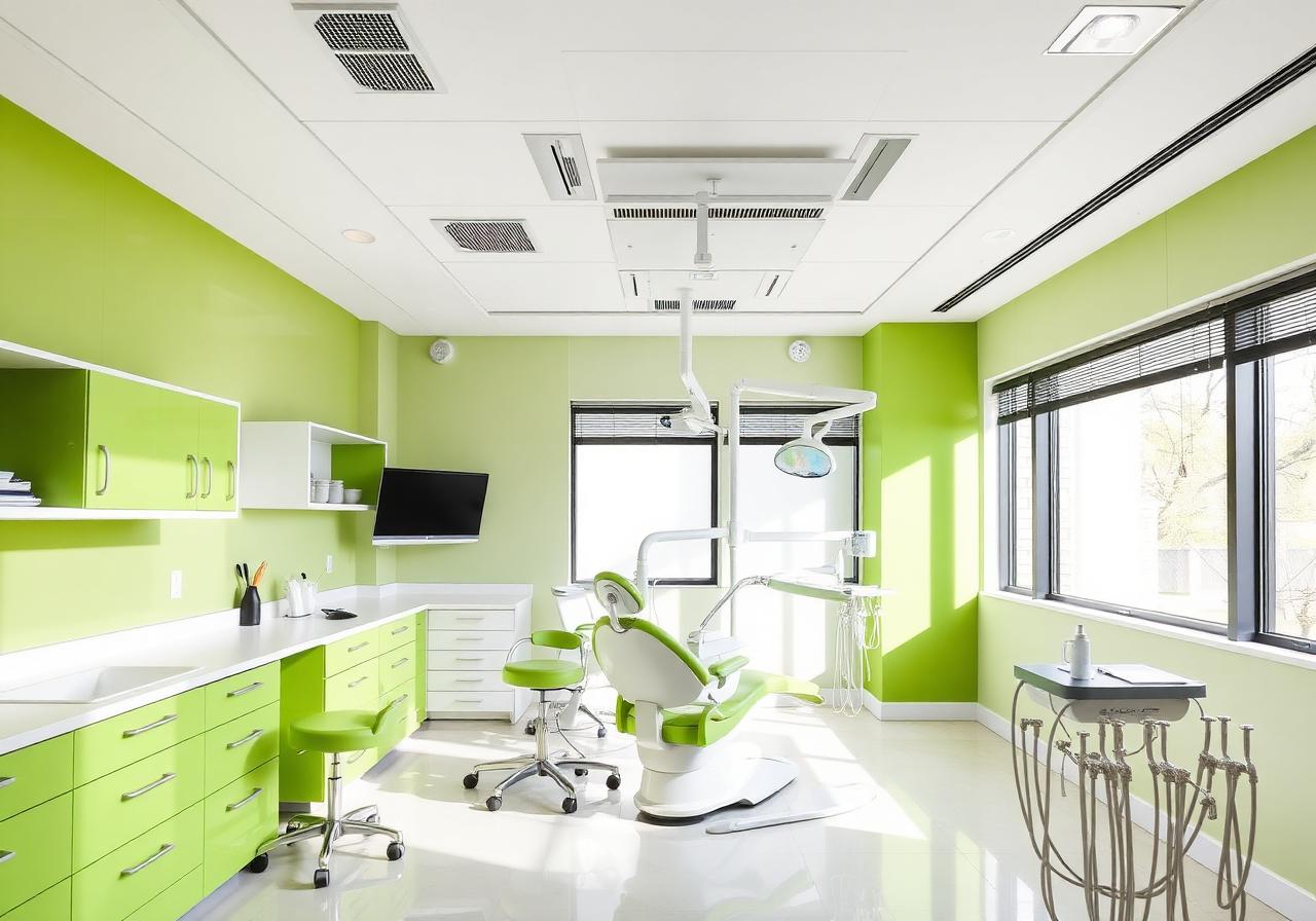 Interior moderno da clínica L&M Odontologia
